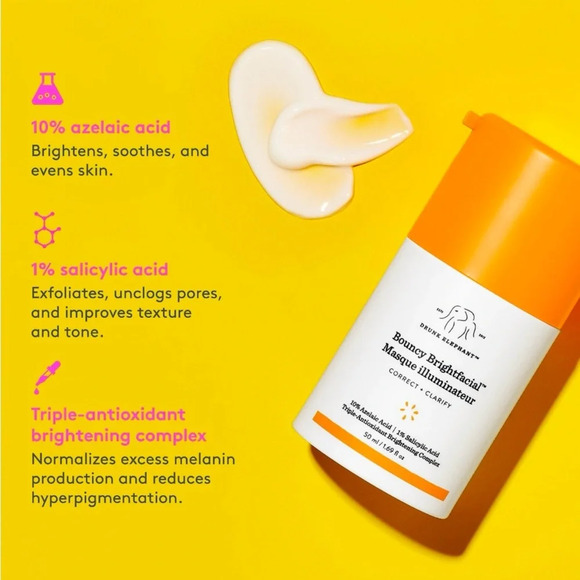 Drunk Elephant Bouncy Brightfacial Masque Illuminator Brand New in Box - Picture 3 of 13